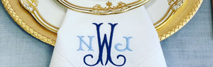 Custom Monogrammed Linen Napkins and Place Mats