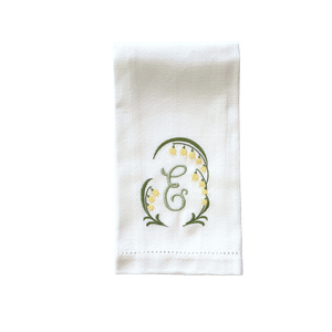 Lily of the Valley Monogrammed Guest Towel