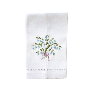 Lily of the Valley Gilucci Linen Guest Towel