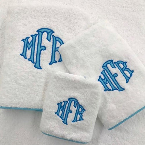 Luxury Monogrammed Bath Towels-Bath Sheets-Linens - Bella Lino Linens