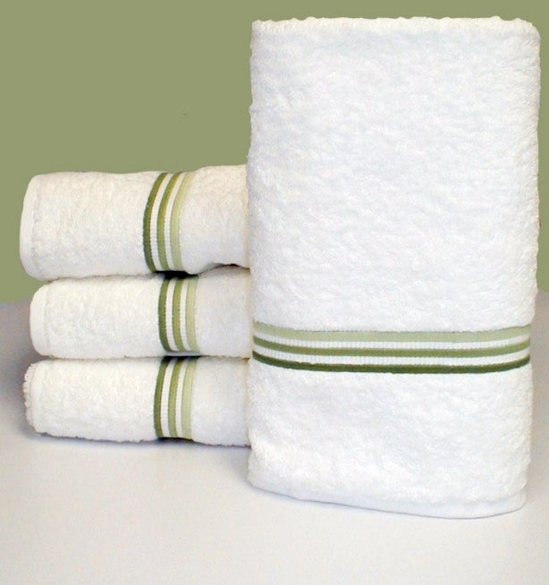 Maze Greek Key Luxury Embroidered Bath Towel Sets - Bella Lino Linens